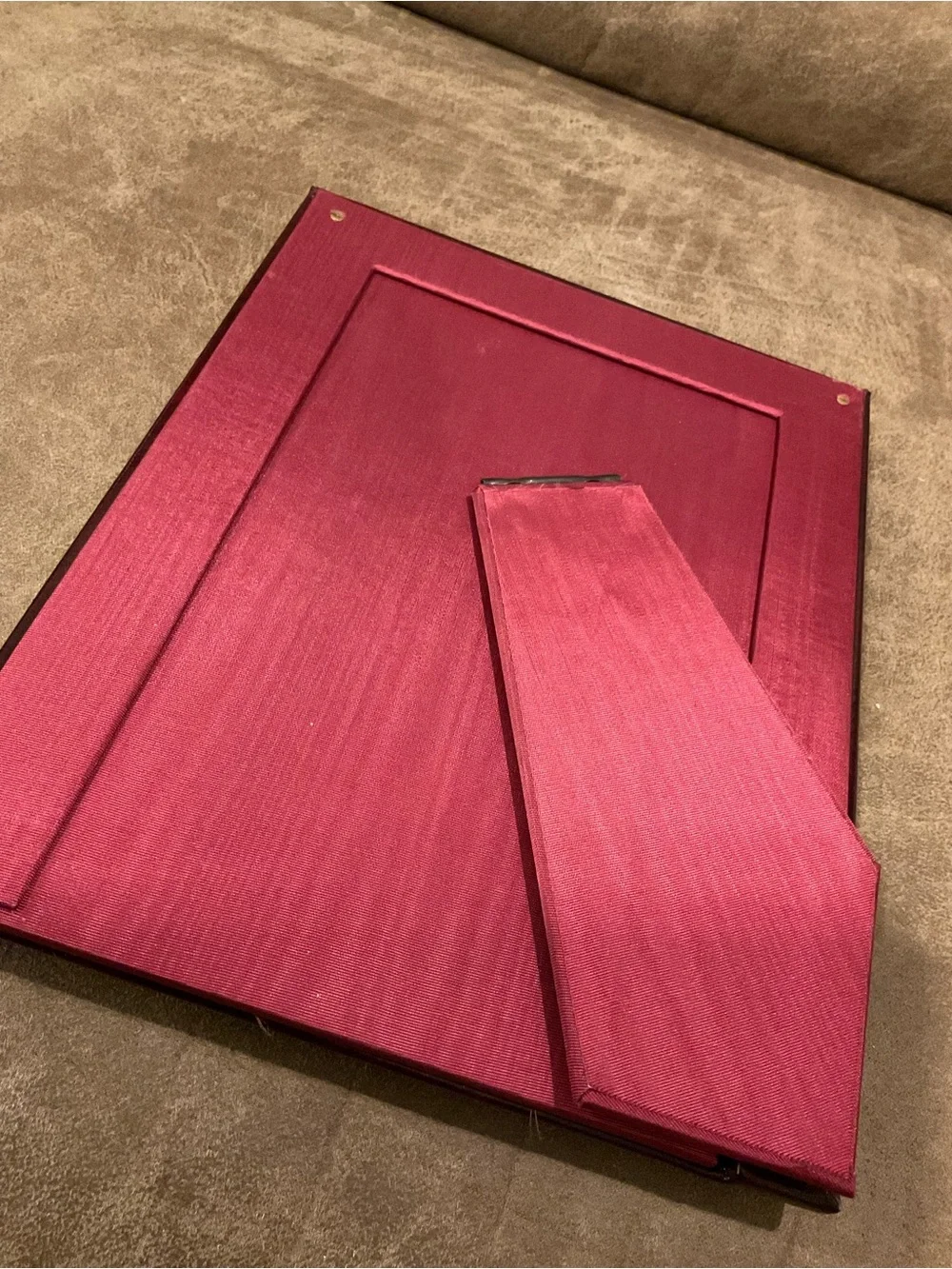 N/A burgundy leather